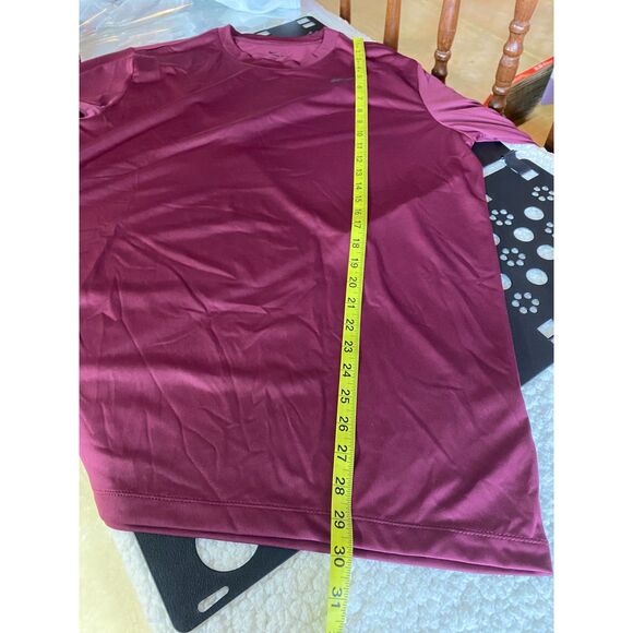Nike Dri-FIT Long Sleeve Shirt Women’s Size L Maroon Training Tee - Picture 6 of 8